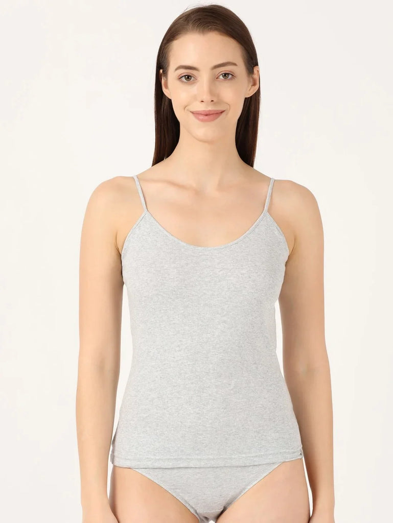 Steel Grey Melange Jockey Women's Rib camisole