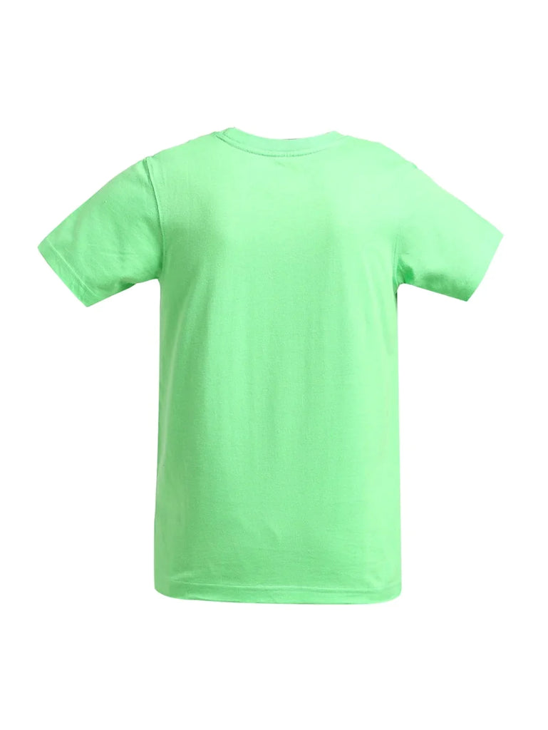 Summer Green JOCKEY Boy's Graphic Printed Half Sleeve T-Shirt