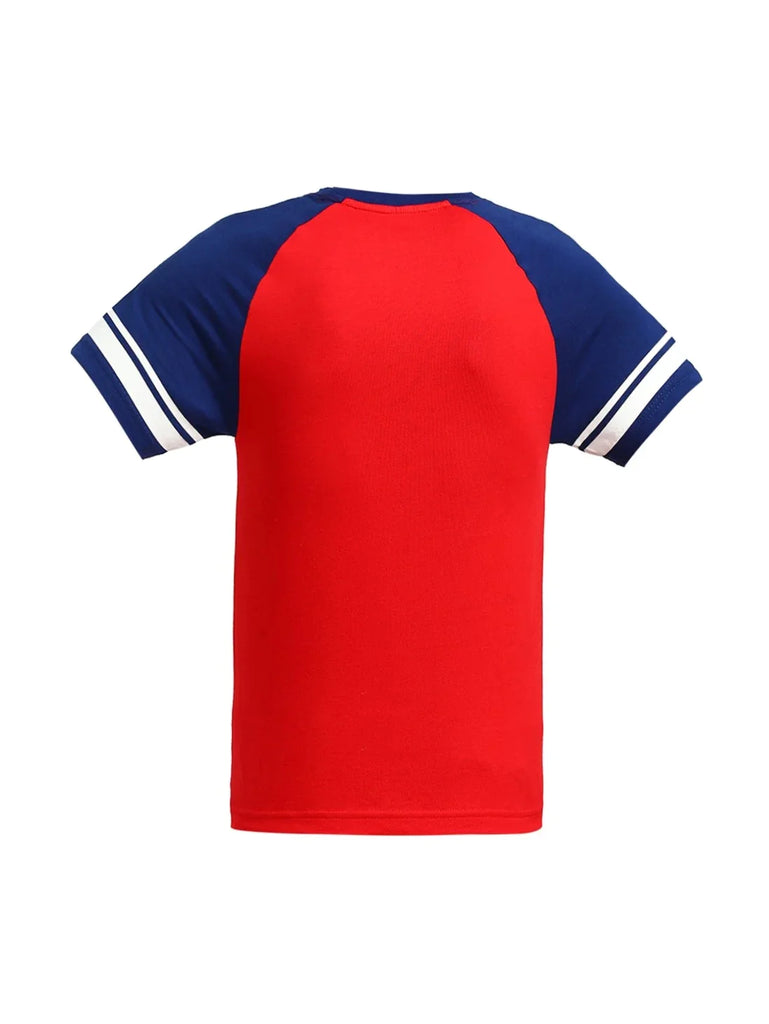 Team Red JOCKEY Boy's Graphic Printed Half Sleeve T-Shirt