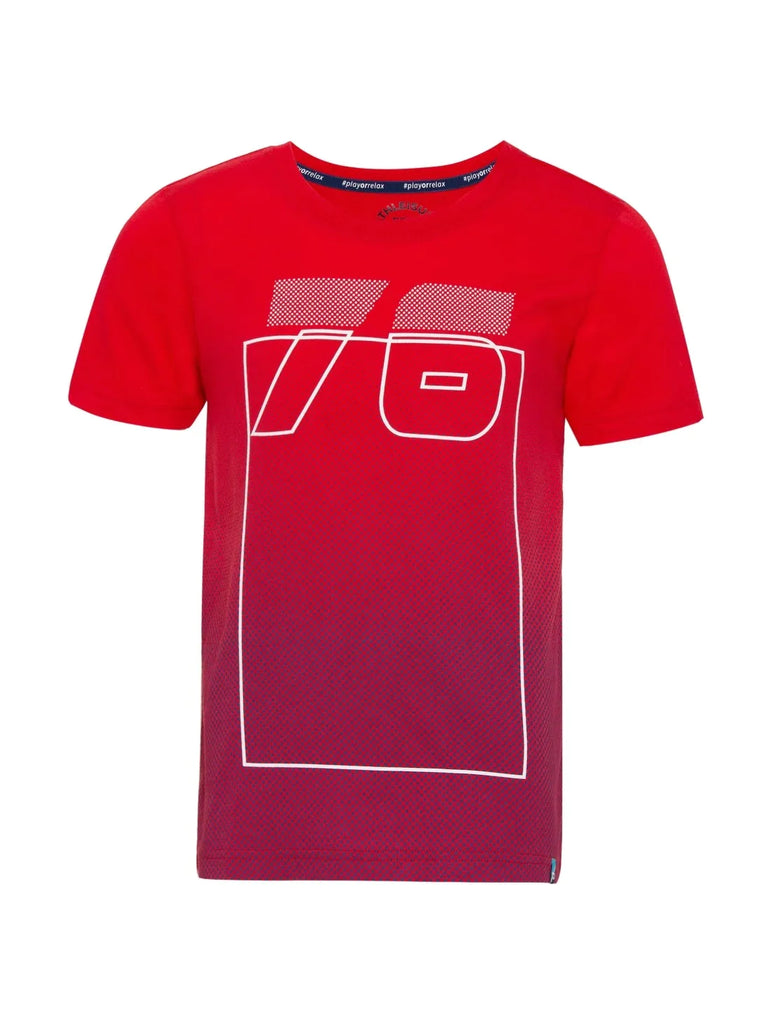 Team Red JOCKEY Boy's Graphic Printed Half Sleeve T-Shirt