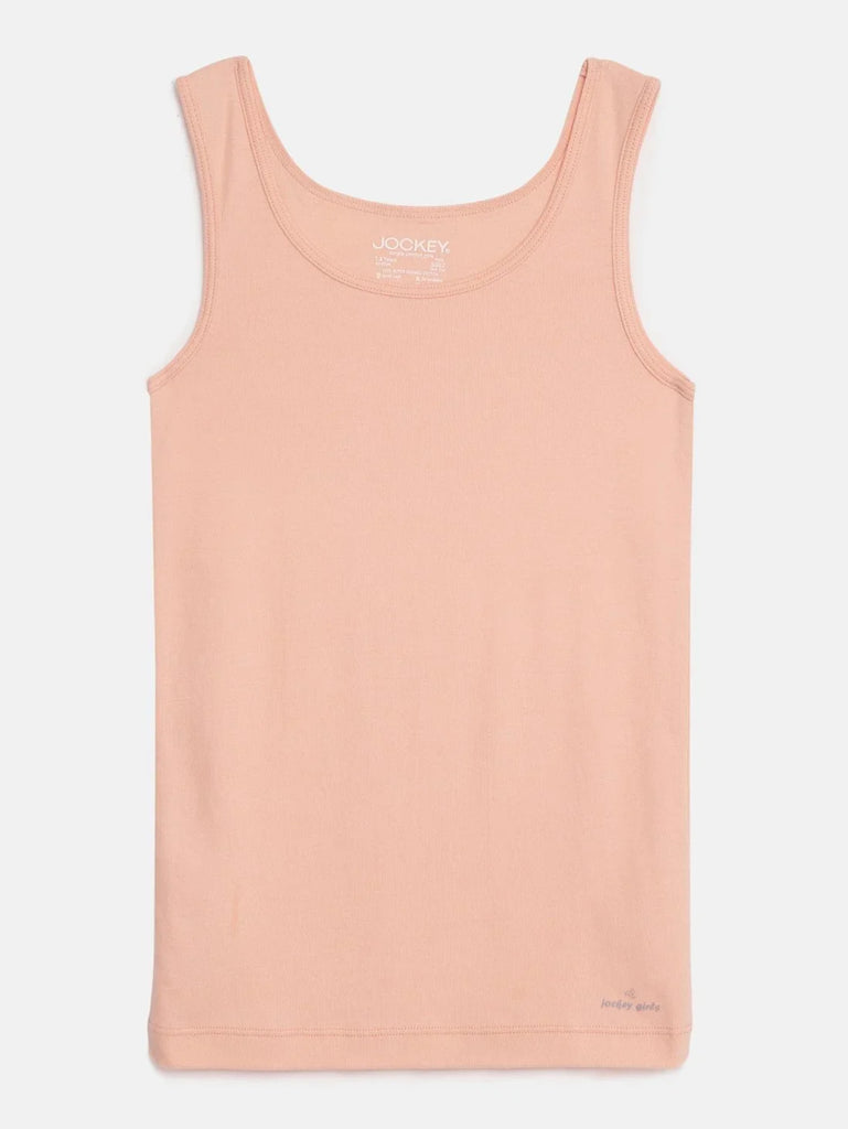 Tropical Peach JOCKEY Girl's Solid Tank Top