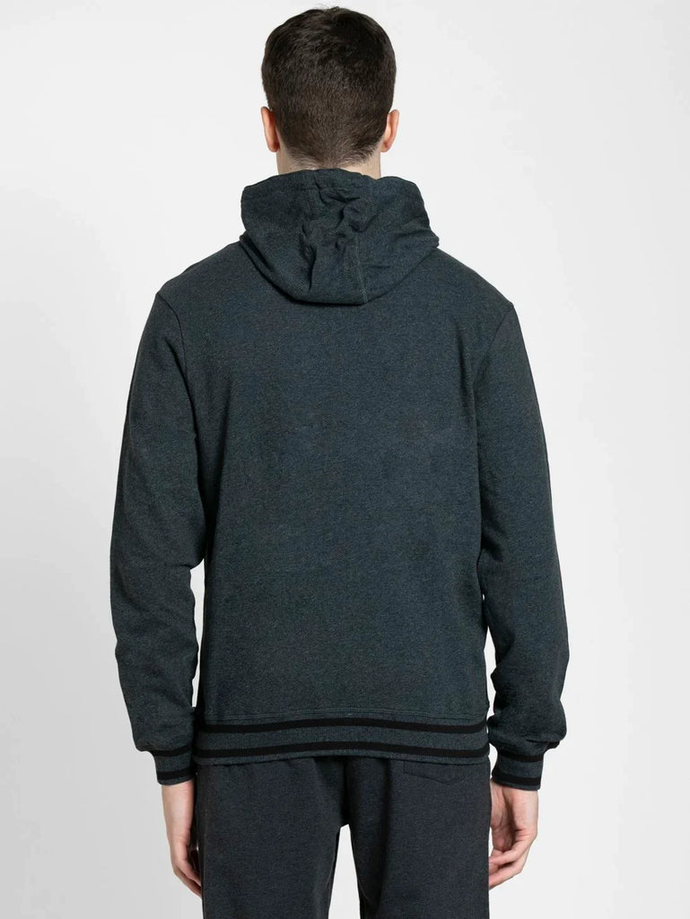 True Black Melange JOCKEY Men's Super Combed Cotton French Terry Hoodie