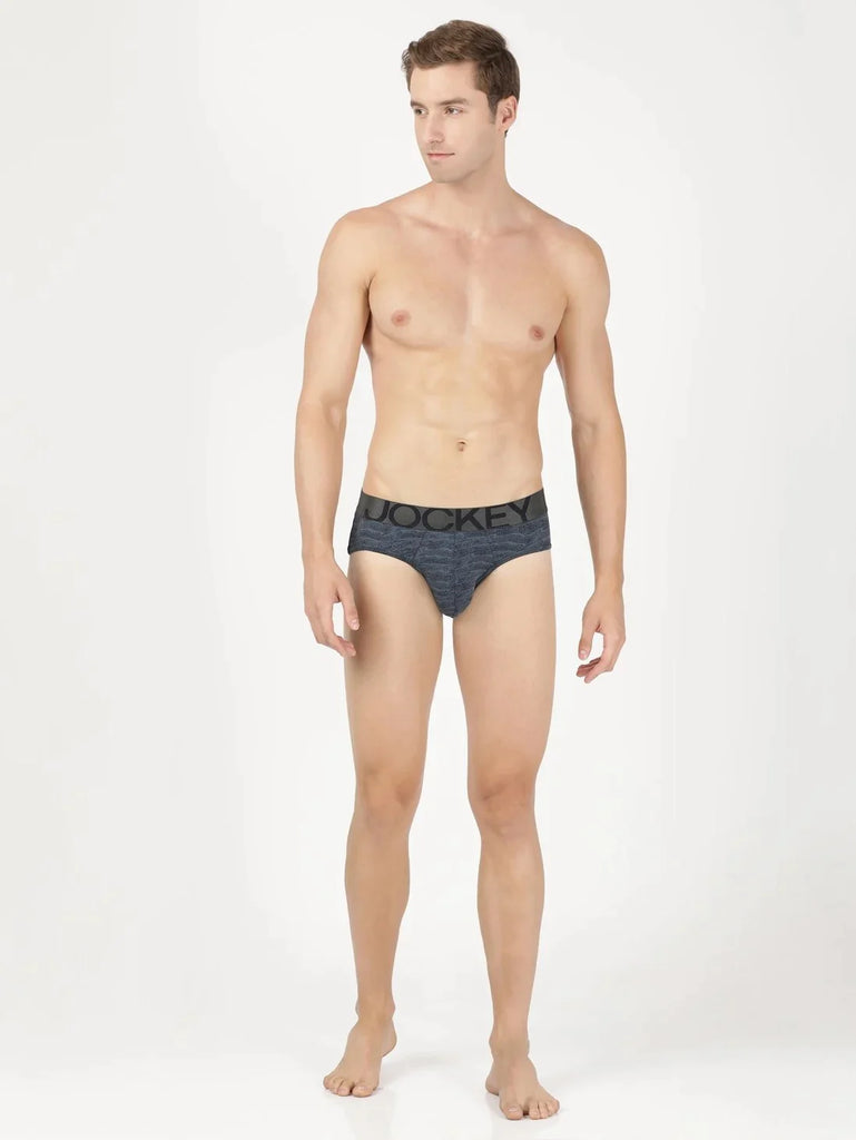 True Navy Print Jockey Brief For Men