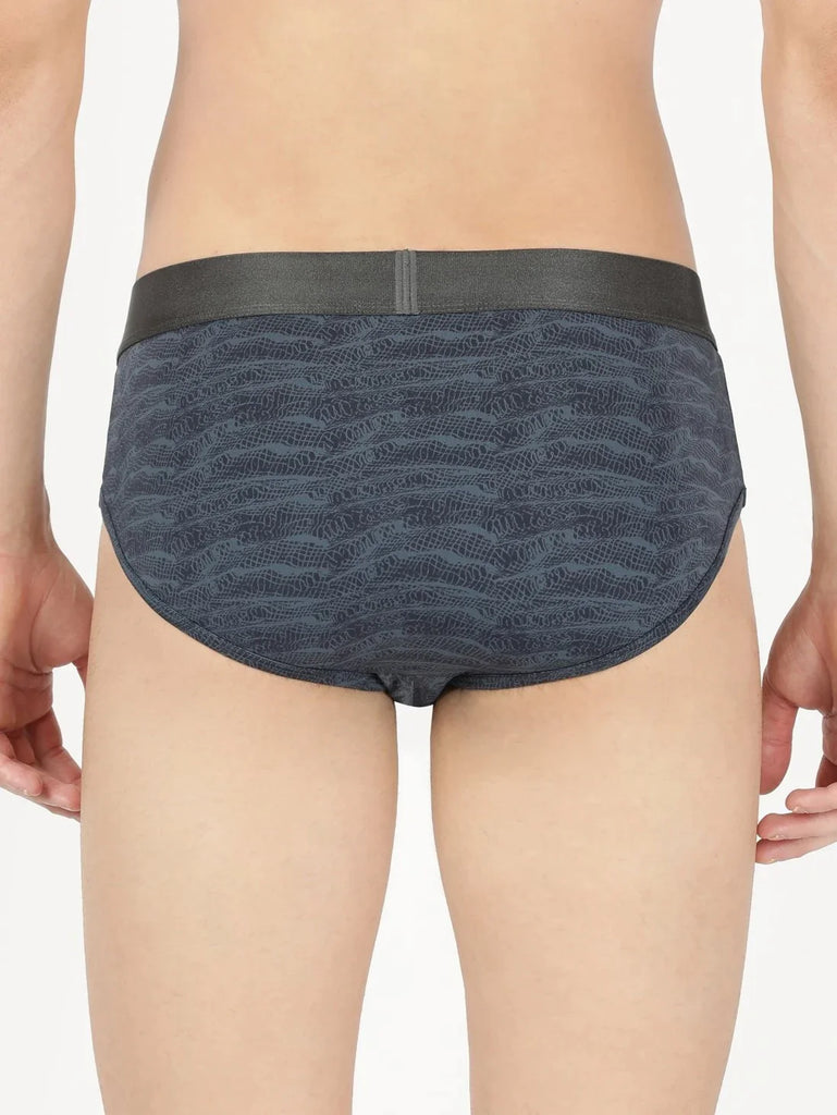 True Navy Print Jockey Brief For Men