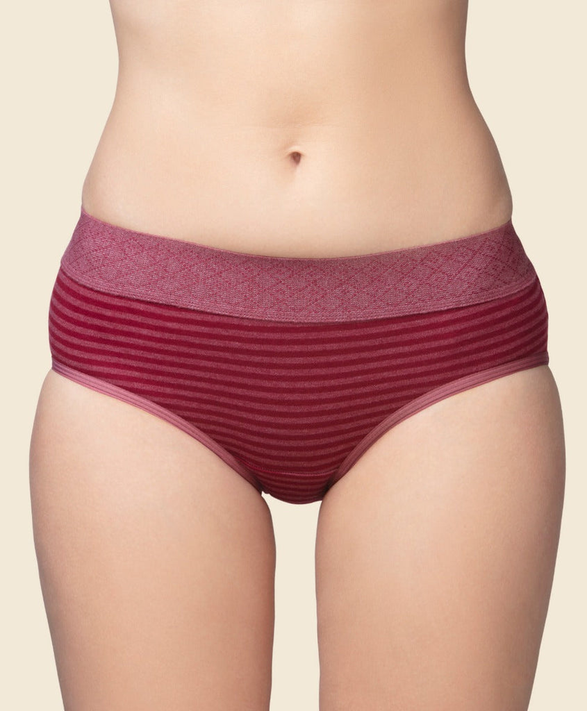 MULTI COLOURS mid-waist hipster brief panty with full rear coverage for women