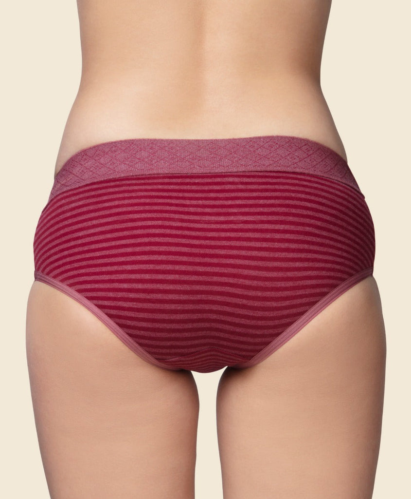 MULTI COLOURS mid-waist hipster brief panty with full rear coverage for women