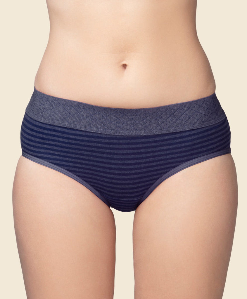 MULTI COLOURS mid-waist hipster brief panty with full rear coverage for women