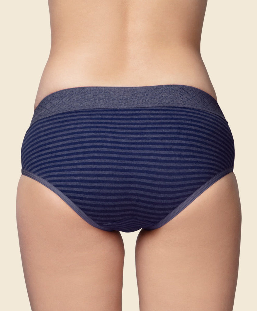 MULTI COLOURS mid-waist hipster brief panty with full rear coverage for women