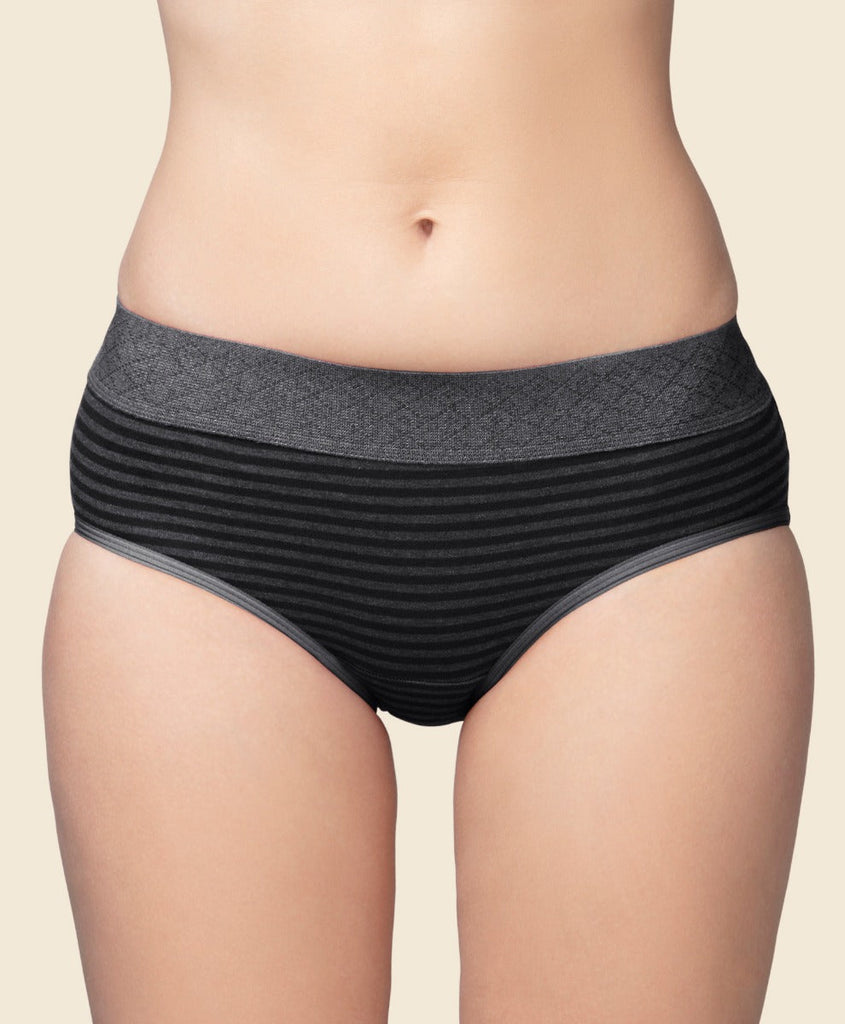 MULTI COLOURS mid-waist hipster brief panty with full rear coverage for women