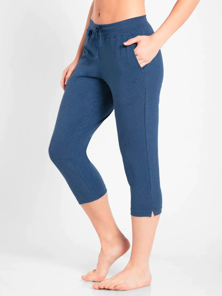 Vintage Denim Melange JOCKEY Women's Slim Fit Capri.