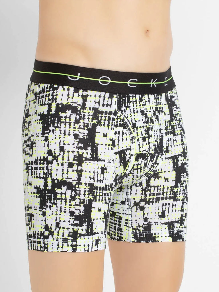 White & Black Print6Jockey Boxer Brief Underwear