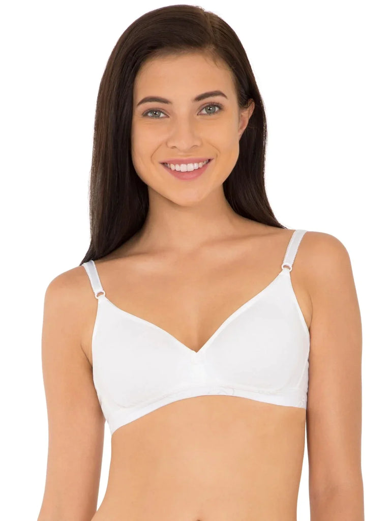 White JOCKEY Women's Wirefree Non Padded Beginners Bra.