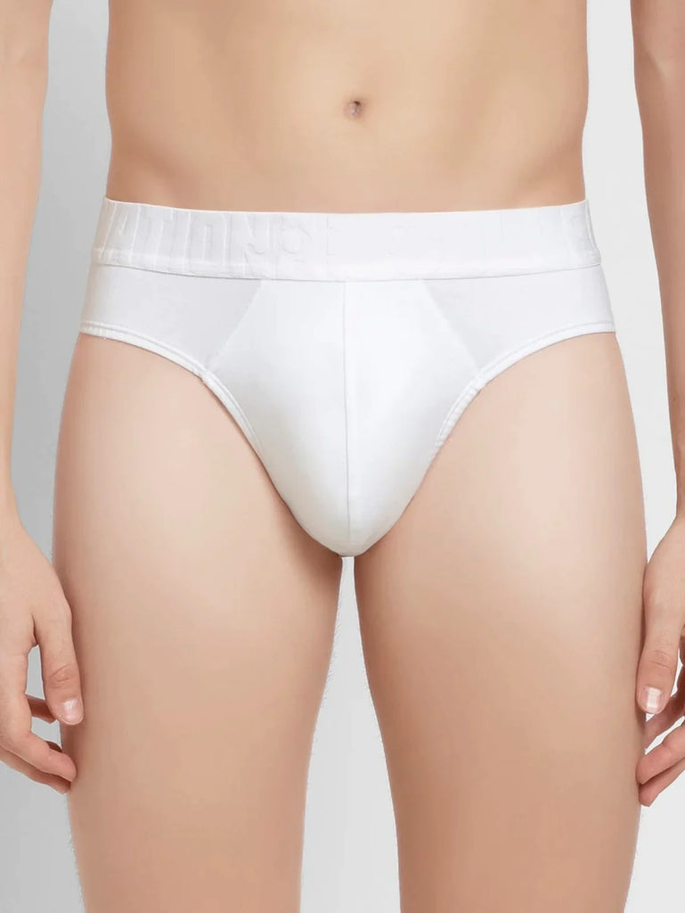 White Jockey Solid Brief For Men 