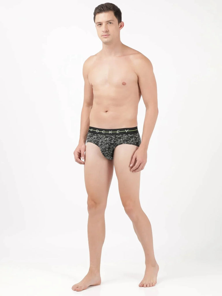 White Jockey Printed Brief Underwear