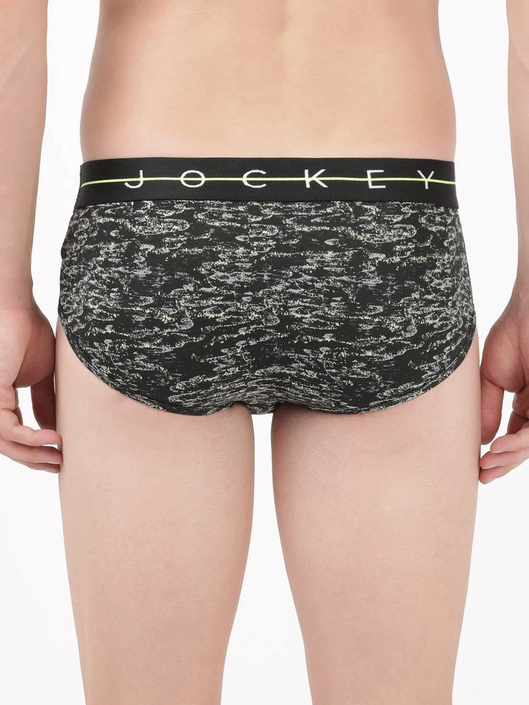 White Jockey Printed Brief Underwear