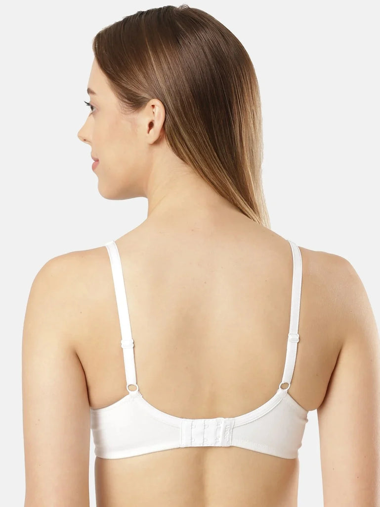 White JOCKEY Women's Wirefree Padded Full Coverage T-Shirt Bra 