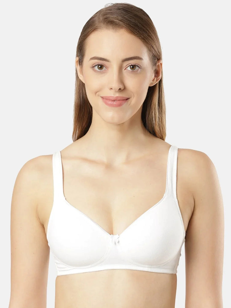 White JOCKEY Women's Wirefree Padded Full Coverage T-Shirt Bra 