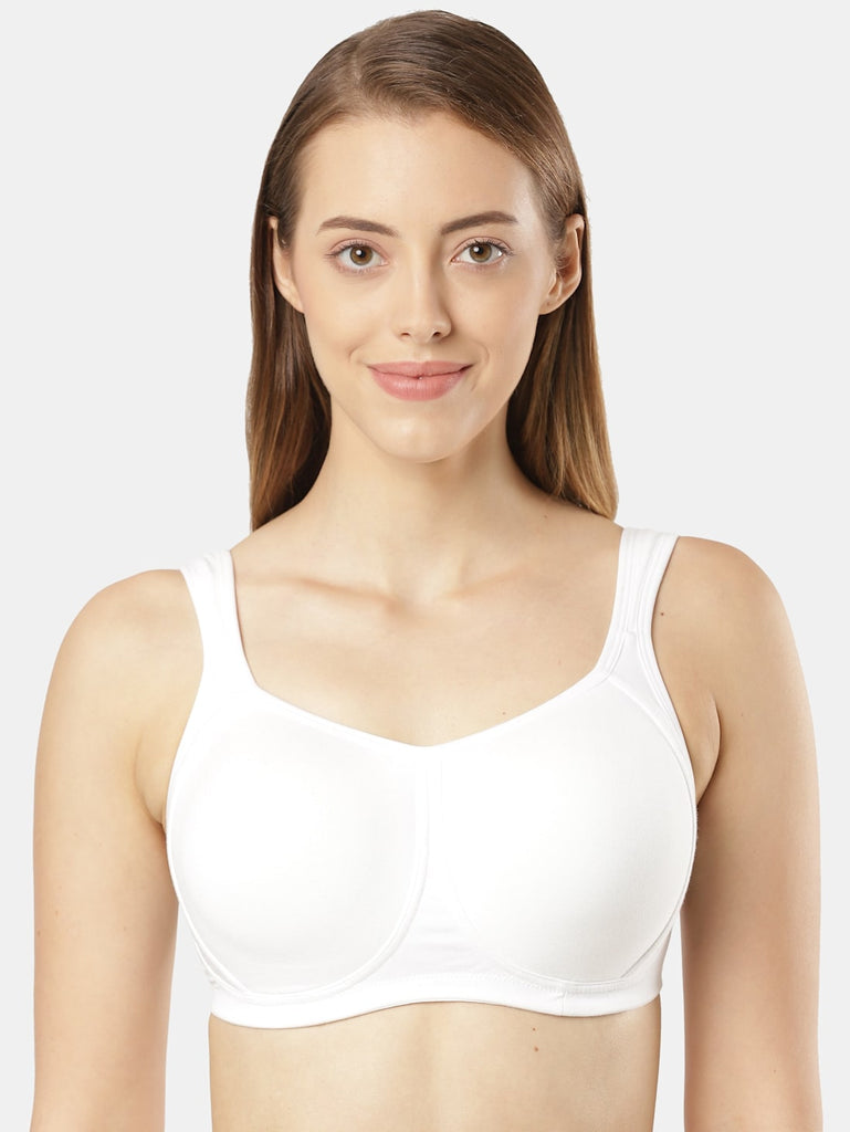 Buy Women's Wirefree Padded Super Combed Cotton Elastane Stretch Medium  Coverage Lace Styling T-Shirt Bra with Adjustable Straps - Heather Rose 1723