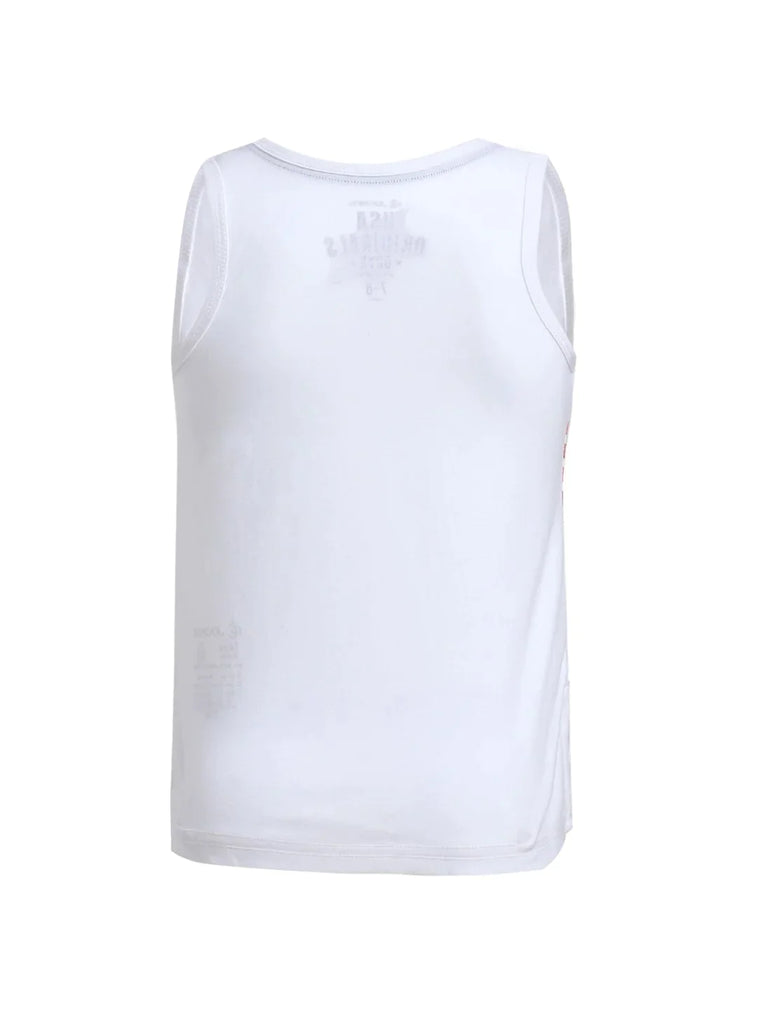 WhiteJOCKEY Boy's Super Combed Cotton Graphic Printed Tank Top
