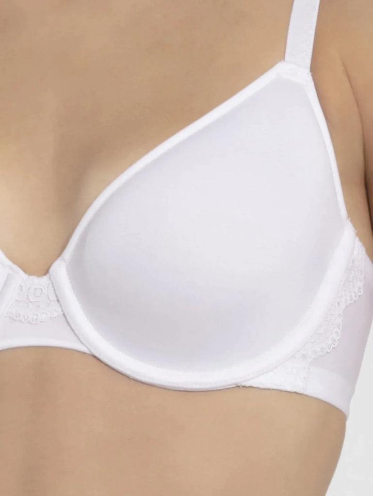 White JOCKEY Women's Under-Wired Padded Full Coverage T-Shirt Bra