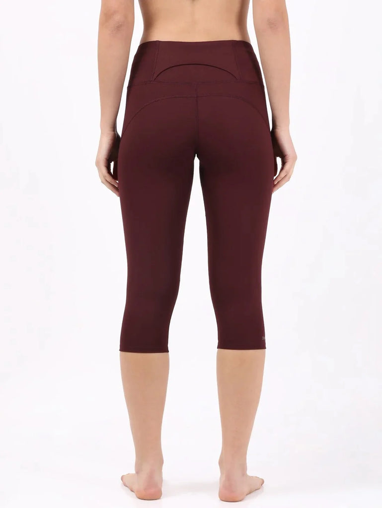 Wine Tasting JOCKEY Women's Microfiber Elastane Stretch Slim Fit Printed Capri.