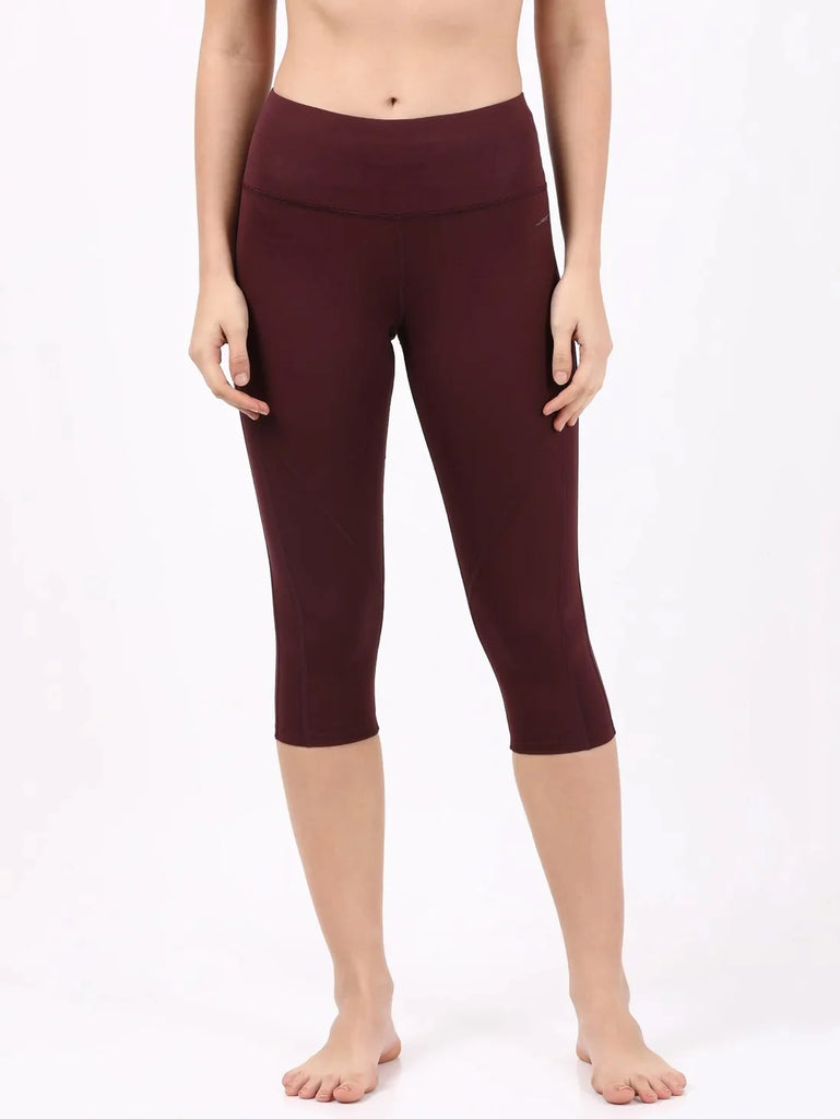 Wine Tasting JOCKEY Women's Microfiber Elastane Stretch Slim Fit Printed Capri.