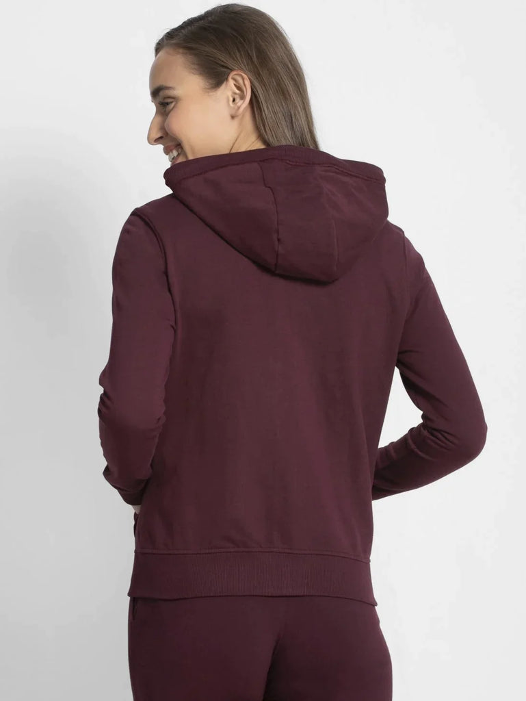 Wine Tasting JOCKEY Women's Cotton French Terry Fabric Hoodie Jacket