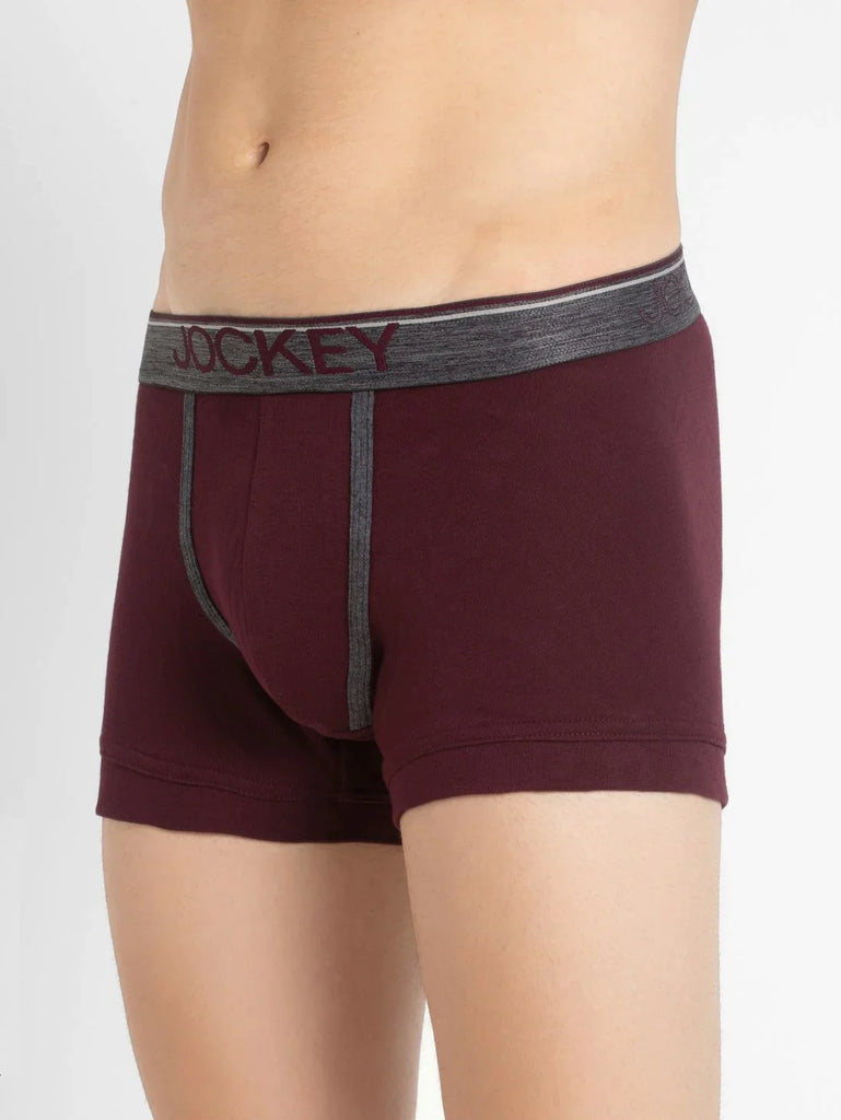 Wine Tasting Jockey Cotton rib Solid Trunk Underwear For Men