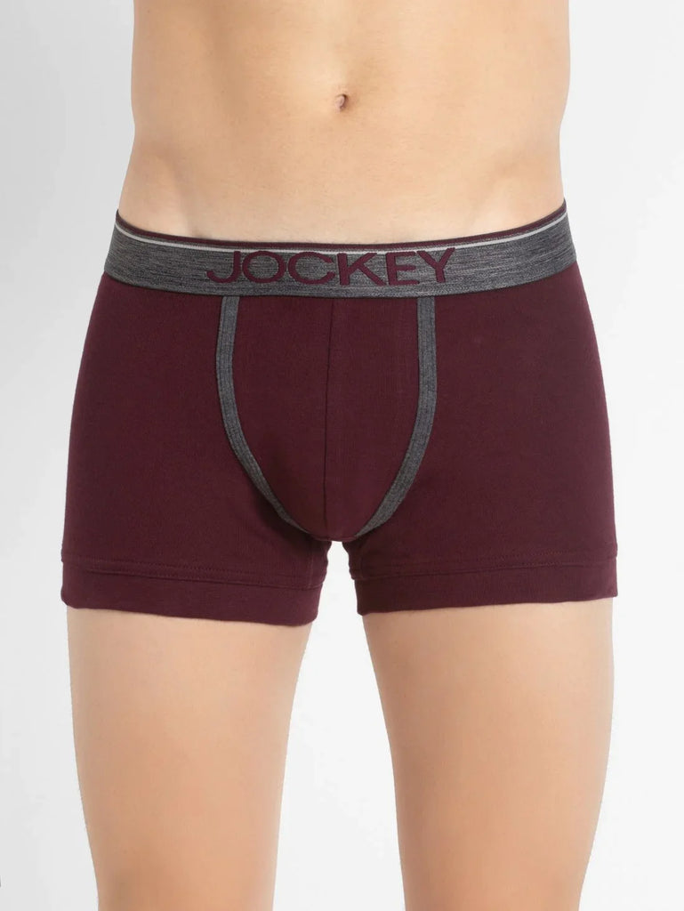 Wine Tasting Jockey Cotton rib Solid Trunk Underwear For Men