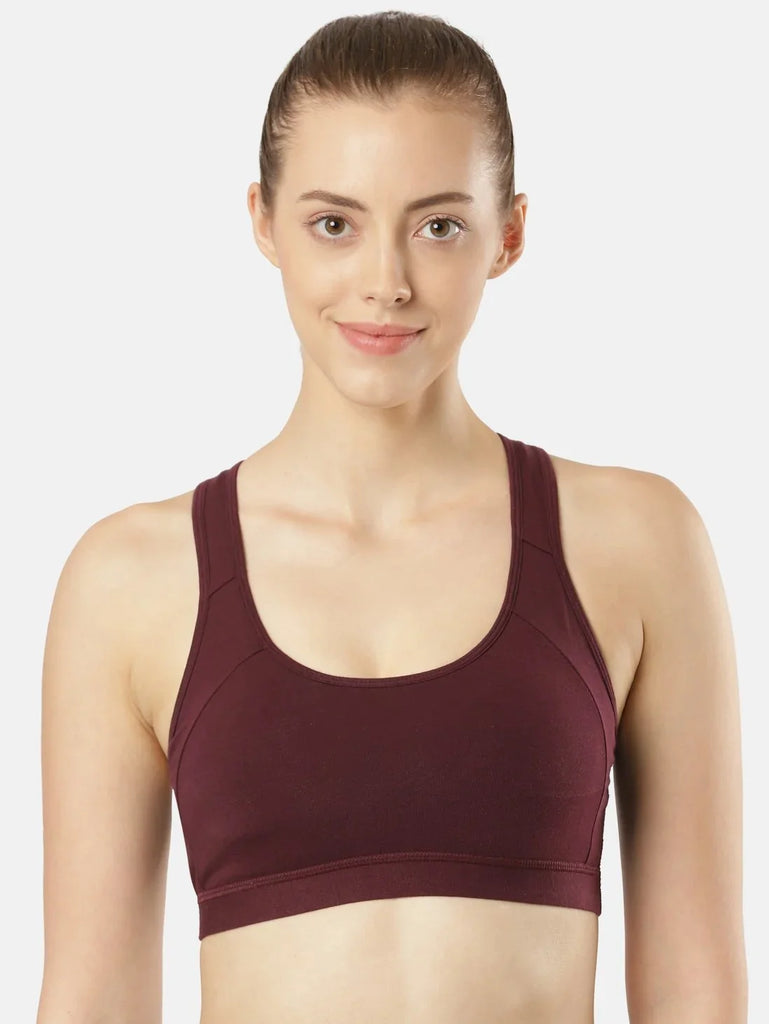 Wine Tasting JOCKEY Women's Wirefree Padded Racer Back Styling Active Bra.