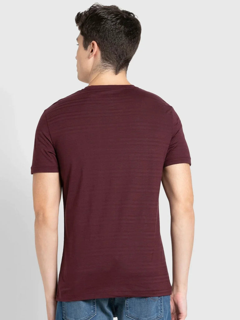 Wine Tasting JOCKEY Men's Solid Round Neck Half Sleeve T-Shirt