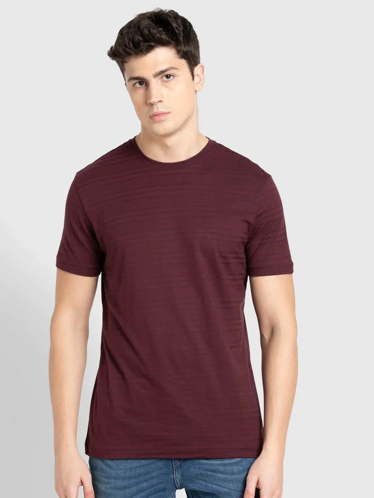 Wine Tasting JOCKEY Men's Solid Round Neck Half Sleeve T-Shirt