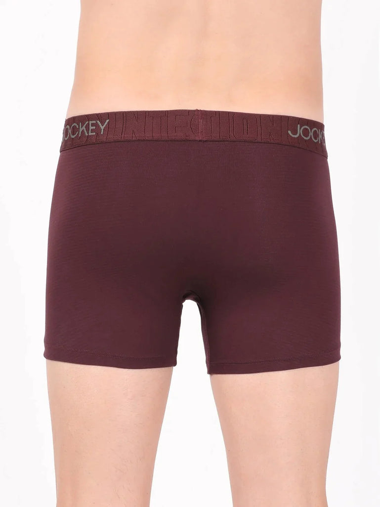 Wine Tasting Jockey Supima Cotton Elastane Stretch Solid Trunk Underwear For Men