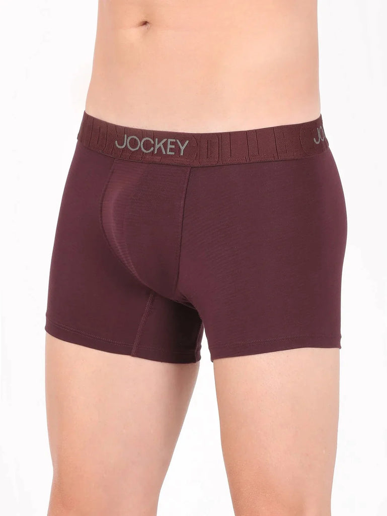 Wine Tasting Jockey Supima Cotton Elastane Stretch Solid Trunk Underwear For Men