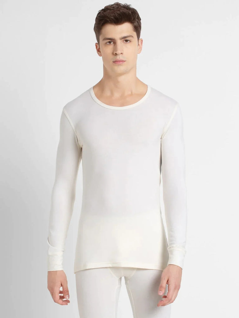 Winter White JOCKEY Men's Microfiber Full Sleeve Thermal Undershirt
