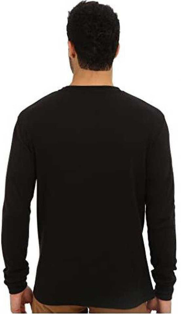 Black USPA MEN FULL SLEEVES SOLID T-SHIRT