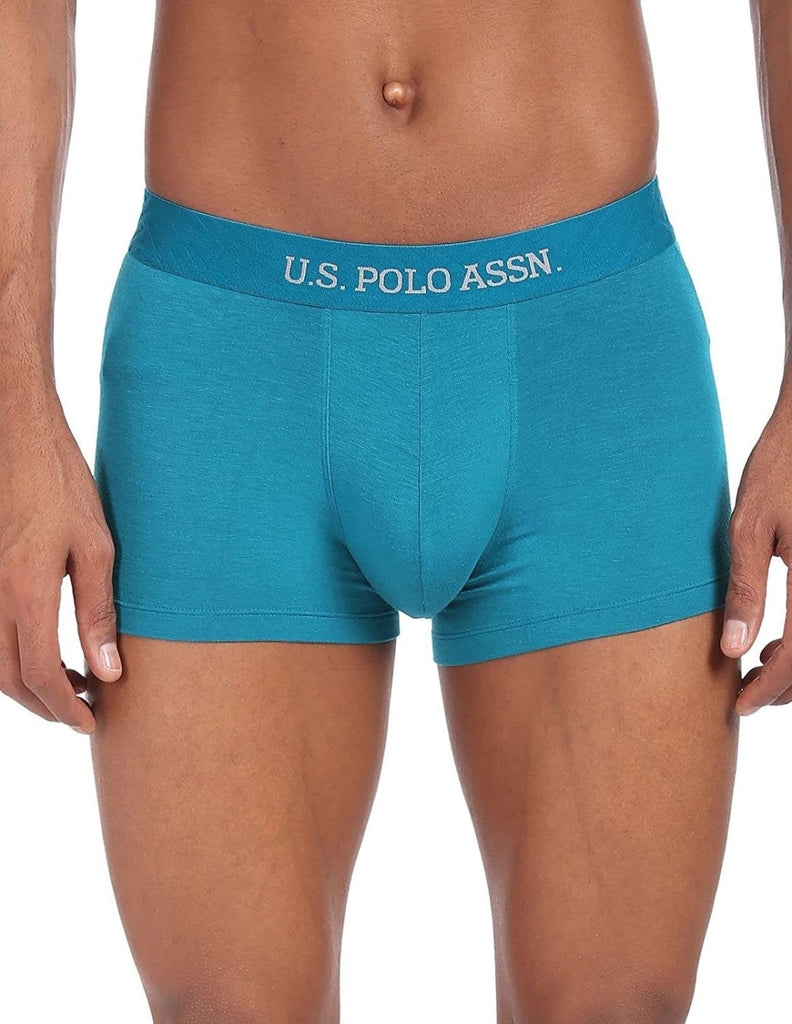 Blue USPA Men Solid Trunk Underwear